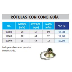 BOLA CONO GUIA 15003 64-28-72OREJA 