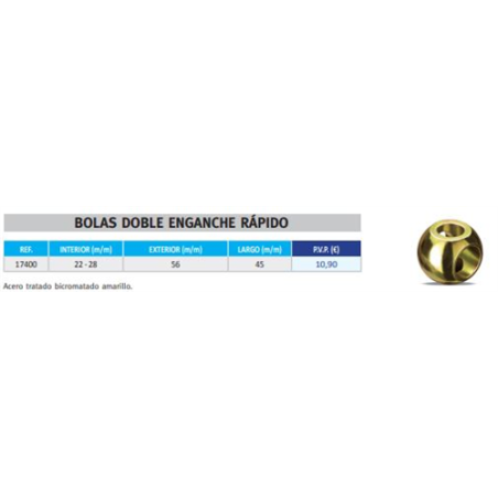 BOLA DOBLE 3P 17400 56-22/28-45 