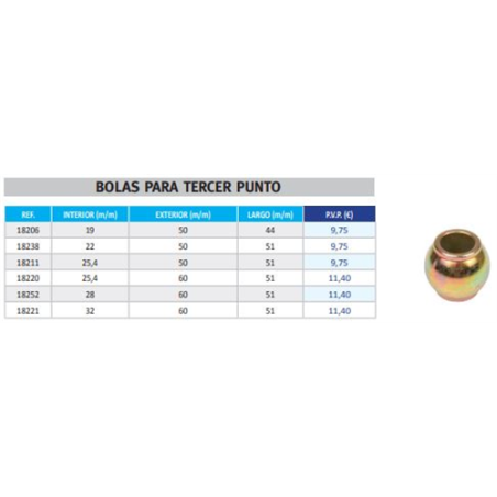 BOLA TERCER P 18238 50-22-51 