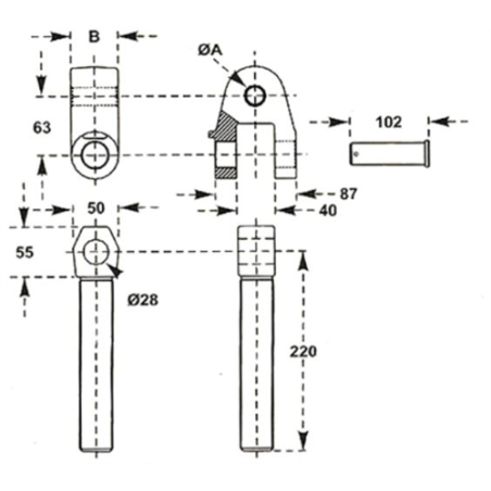 ROTROSCADA ART 21229 32-M40x3-200 DERC3 