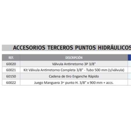 CADENA DE TIRO ENGANCHE RAPIDO 