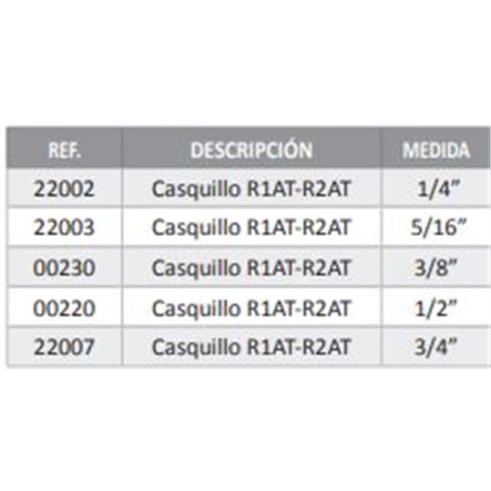 CASQUILLO PRENSAR R1T-R2T 3/8 