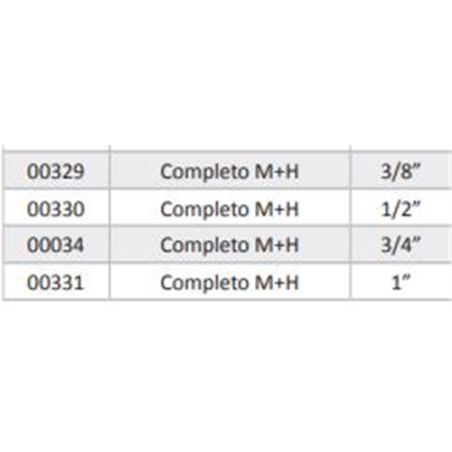 ENCHUFE RAPIDO DE 1/2 COMPLETO MH 