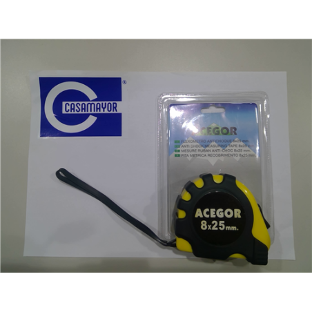 FLEXOMETRO ACEGOR ANTICHOQUE 8m x 25mm 137280 