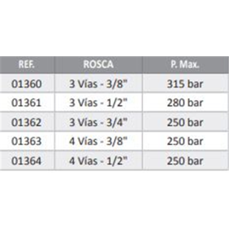 DESVIADOR CAUDAL 3 VIAS 3/8  01360 