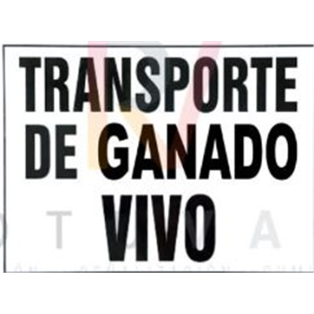 PLACA TRANSPORTE GANADO VIVO 