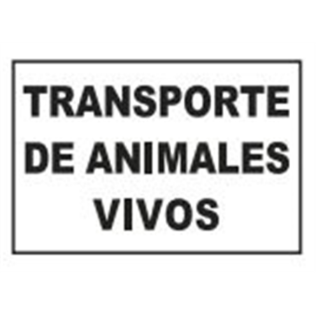SEÑAL ADHESIVA TRANSPORTE ANIMALES VIVOS 