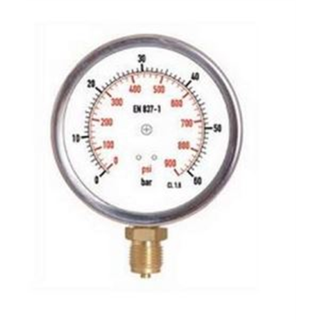 MANOMETRO GLICE INOX 63mm 472 25 Bar 