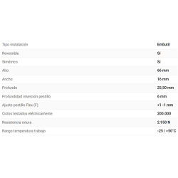ABREPUERTA DORCAS 41-2 AbF/SG  22mm 6-12V R/VER  2