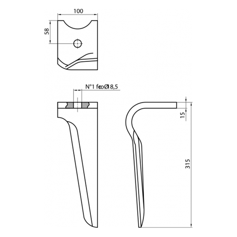 CUCHILLA ROTATIVA CMR-10143 KVERNEL 46000150 DER 