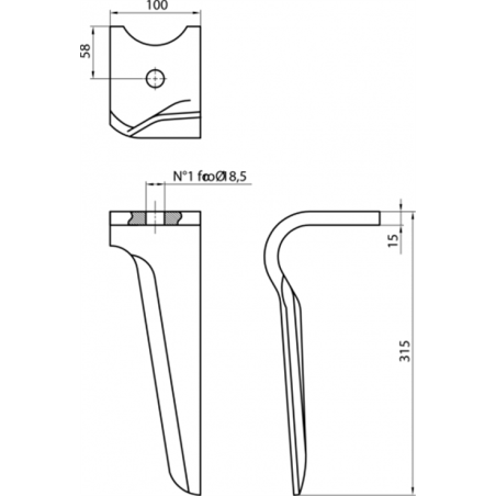 CUCHILLA ROTATIVA CMR-10143 KVERNEL 46000150 DER 