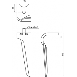 CUCHILLA ROTATIVA CMR-10144 KVERNEL 46000151 IZQ 