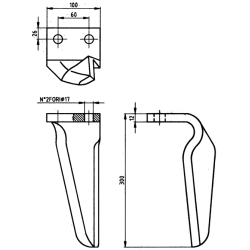 CUCHILLA ROTATIVA CMR-10153 MASCHIO 36100211 IZQ 