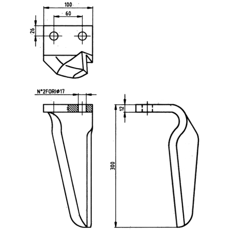 CUCHILLA ROTATIVA CMR-10152 MASCHIO 36100210 DER 