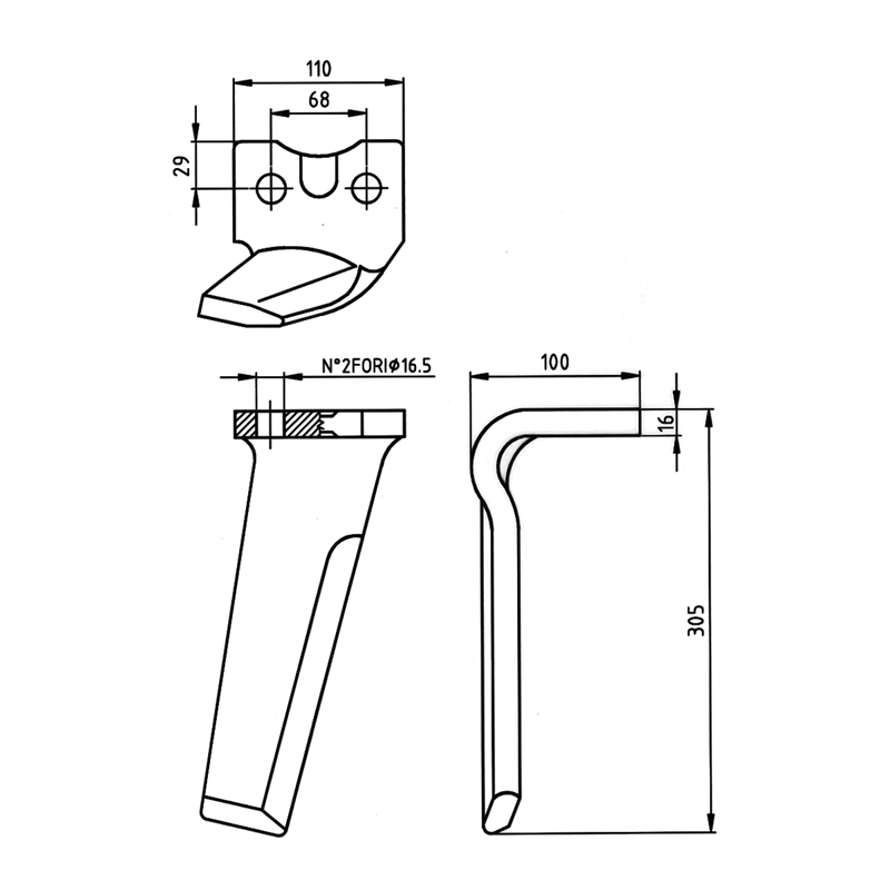 CUCHILLA ROTATIVA CMR-10132 KUHN 52539400 DER 