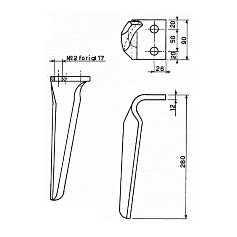 CUCHILLA ROTATIVA CMR-10154 MASCHIO 27100209 DER 