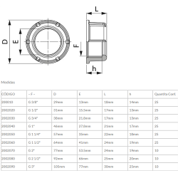 TUERCA PLASTICO 1 REF 2002040  2