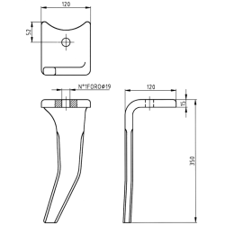 CUCHILLA ROTATIVA CMR-10114 AMAZONE 6148300 IZQ 