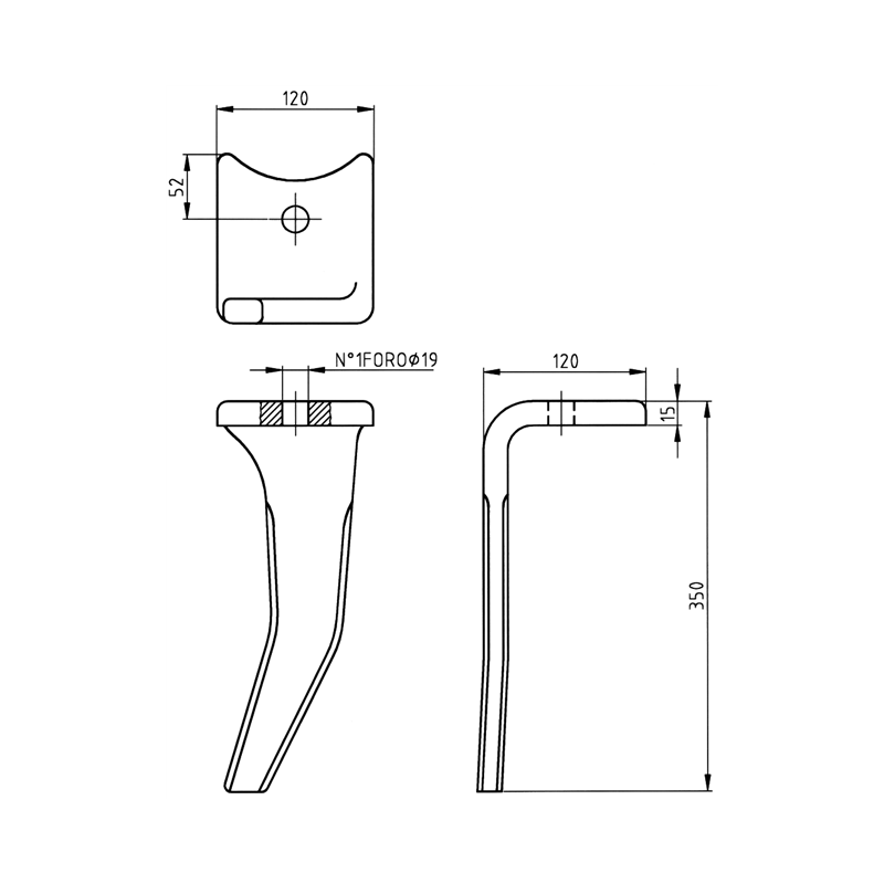 CUCHILLA ROTATIVA CMR-10114 AMAZONE 6148300 IZQ 