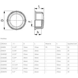 TAPON HEMBRA 1 1/2 PLAST REF-2102060  2