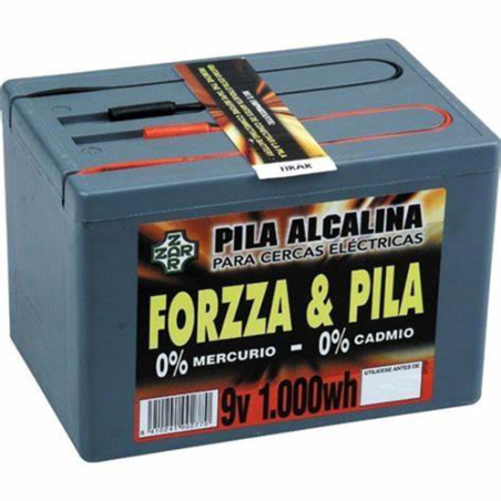 PILA FORZZA ALCALINA 9 V 65 A/h Impuesto de Reciclado Incluido