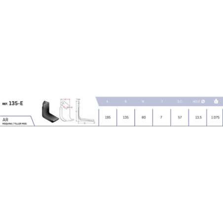 CUCHILLA HOWARD 135-E 80x7 T-13   I 