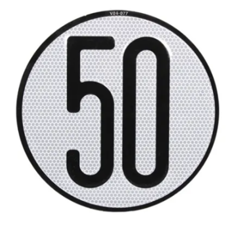 PLACA LIMITE VELOCIDAD 50 KM/H 