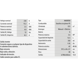 GENERADOR STAYER INVERTER GID 4000 502169 DIG/SI  2