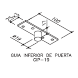 GUIA INFERIOR CON PLACA GIP-19  2