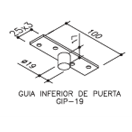 GUIA INFERIOR CON PLACA GIP-19 