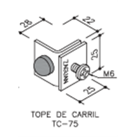TOPES DE CARRIL TC-75 