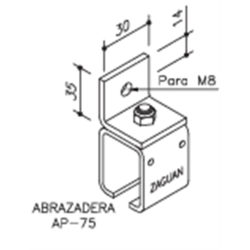 ABRAZADERA PARED AP- 75  2