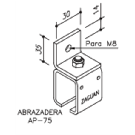 ABRAZADERA PARED AP- 75 