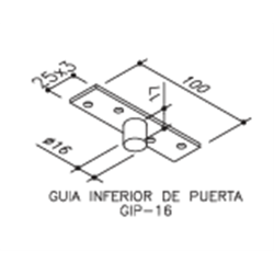 GUIA INFERIOR CON PLACA GIP-16-NY  2