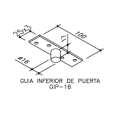 GUIA INFERIOR CON PLACA GIP-16-NY 