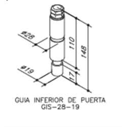 GUIA INFERIOR GIS-28-19 C/CAS28  2