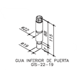 GUIA INFERIOR GIS-22-19 C/CAS22  2