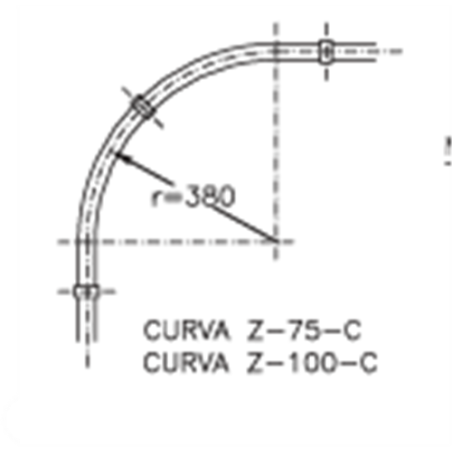 CURVA CARRIL Z-75/C 