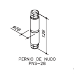 PERNIO DE NUDO C/CASQ28mm PNS-28  2
