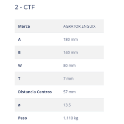CUCHILLA AGRATOR  2-CTF 80x7 T-135   D  2