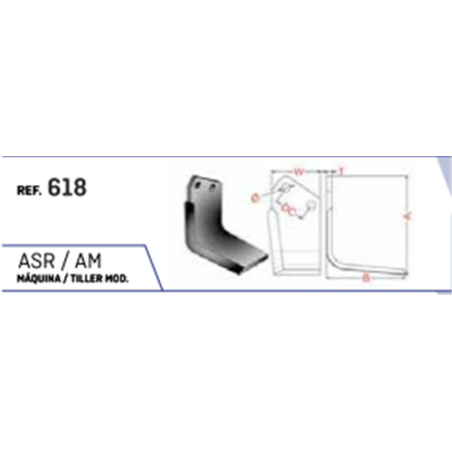 CUCHILLA AGRATOR 618 90x10 T-17   I 