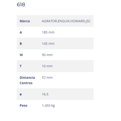 CUCHILLA AGRATOR 618 90X10 T-17   D  2