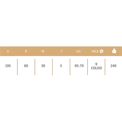 CUCHILLA AGRIA  25-S 30X5 T-9 COLISO   D  2