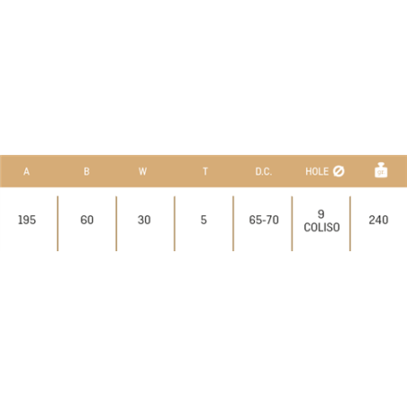 CUCHILLA AGRIA  25-S 30X5 T-9 COLISO   D 