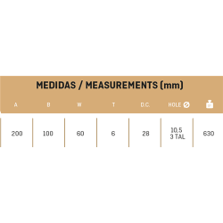 CUCHILLA AGRIA 164-BL3 60x6 T-105   I 