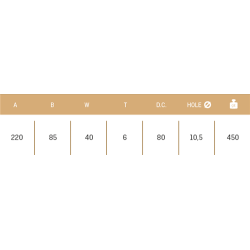 CUCHILLA AGRIA 214-JT 40x6 T-105   D 