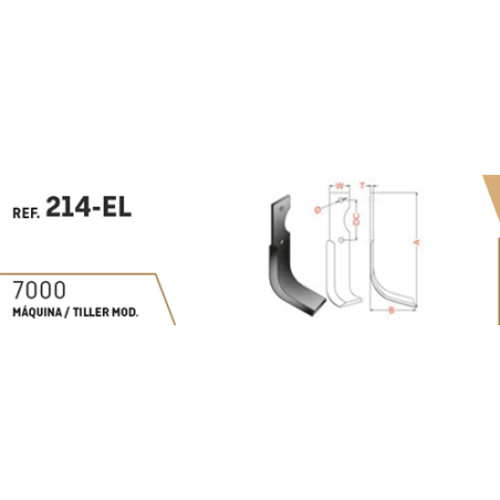 CUCHILLA PASQUALI 214-EL 40x6 T-105   D 