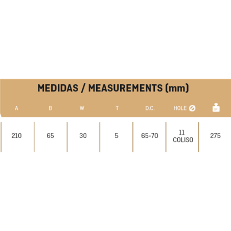 CUCHILLA AGRIA 25-L 30x5 T-11 COLISO   I 