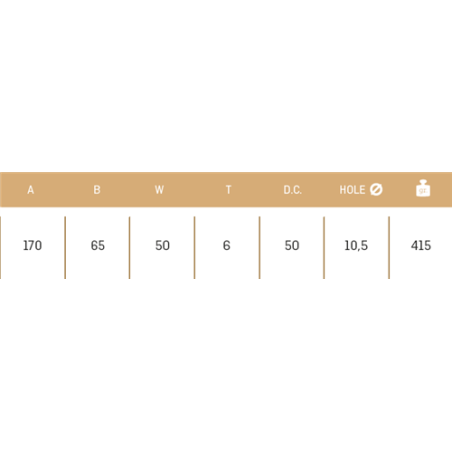 CUCHILLA AGRIA 169-L 50x6 T-105   D 