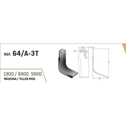 CUCHILLA AGRIA  64/A 3T 70x6 T-105   D 